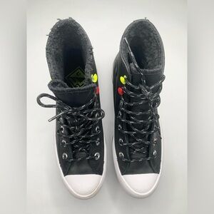 Converse Chuck Taylor Lugged Black Leather High-Top Sneaker/Boots